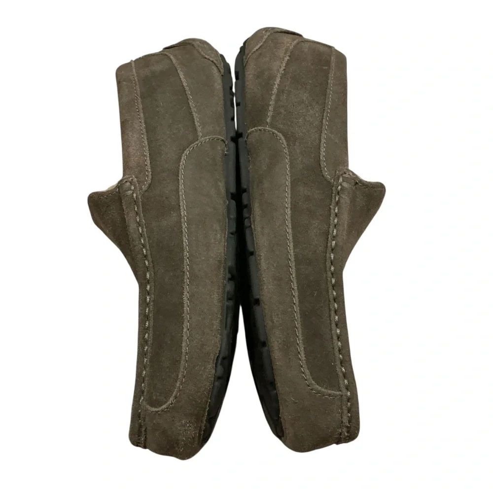 Ugg mens ascot moccasins slippers grey suede size 9